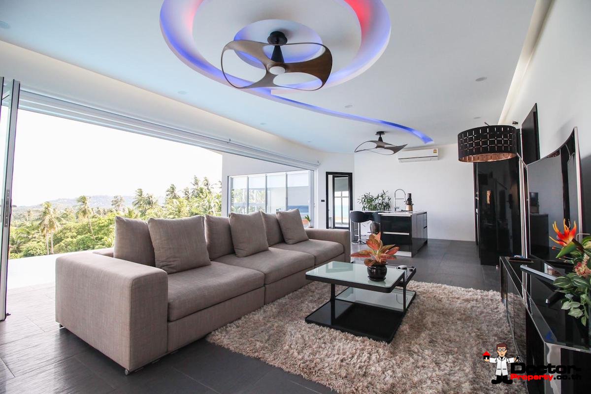 New 3 Bedroom Pool Villas, Sea View - Bo Phut, Koh Samui - For Sale